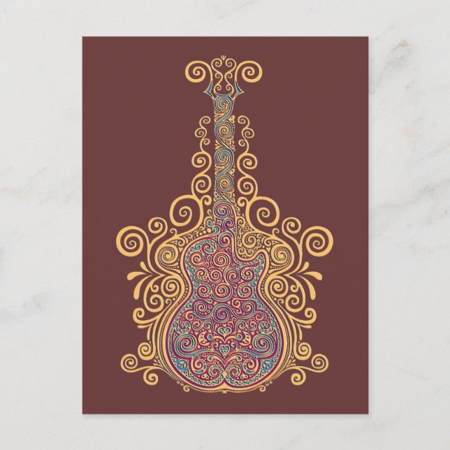 Postal Día de la guitarra muerta (Anverso)