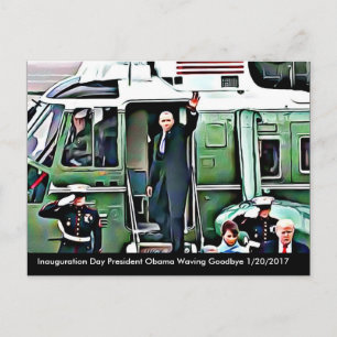 Postal Día de la Inauguración Presidente Obama y Donald T