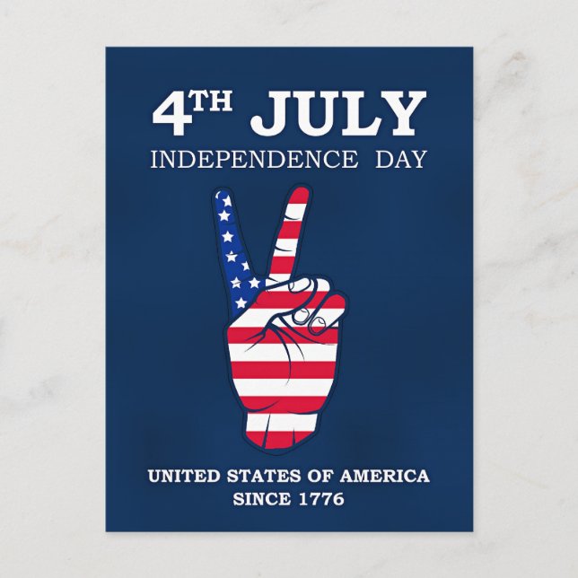 Postal Día de la Independencia, 4 de julio, (Anverso)