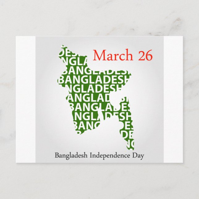 Postal Día de la Independencia de Bangladesh - 26 de marz (Anverso)