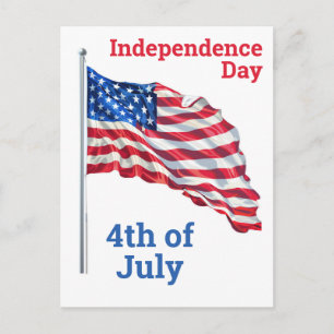 Postal Día de la Independencia de la Bandera Americana