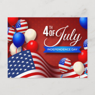 Postal Día de la Independencia de la Bandera Americana 4 