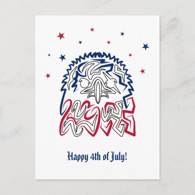 Postal Día de la Independencia Estrellas de Águila Estado (Anverso)