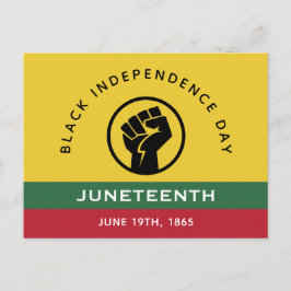 Postal Día de la Independencia Negra Juneteenth 1865 Text