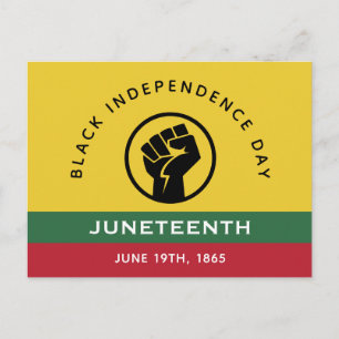Postal Día de la Independencia Negra Juneteenth 1865 Text