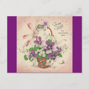Postal Día de la Madre Antiguo Para Esposa
