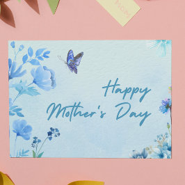 Postal Día de la Madre Azul