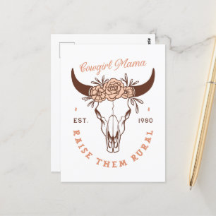 Postal Día de la Madre casero de mamá madre de vaca mamá 