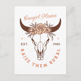 Postal Día de la Madre casero de mamá madre de vaca mamá 