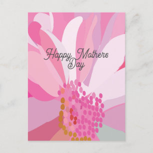 Postal Día de la Madre de flores rosadas