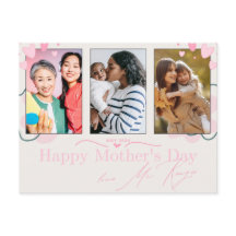 Día de la madre de los corazones rosados