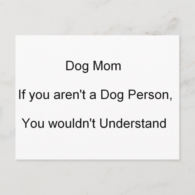 Postal Día de la madre del perro (Anverso)