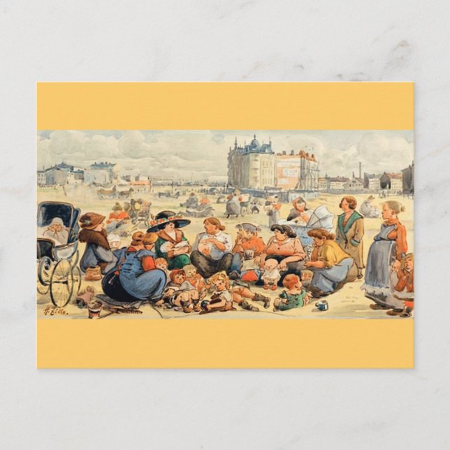 Postal Día de la Madre en el parque (Anverso)