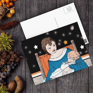 Postal Día de la Madre Estrellas de la Madre Bebé Vintage