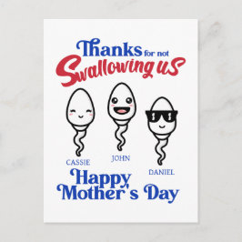 Postal Día de la Madre Gracias Por No Tragarnos Familia