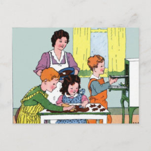 Postal Día de la Madre hornear con mamá