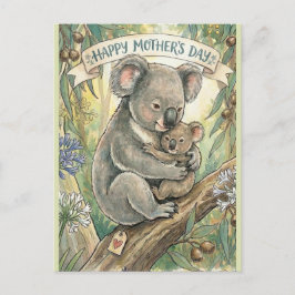 Postal Día de la Madre Koala con Joey