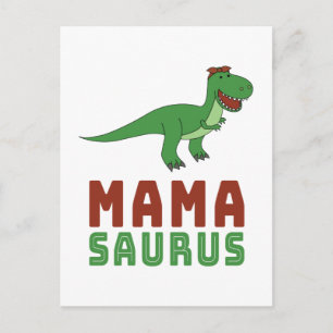 Postal Día de la Madre Mamasaurus Dinosaur Tyrannosaurus 