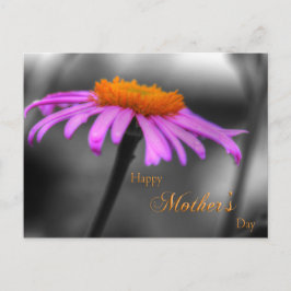 Postal Día de la Madre Morado y Naranja Conefluente