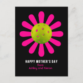 Postal Día de la Madre para la Mami de Pickleball, negro