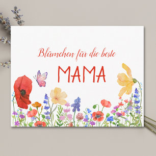 Postal Día de la Madre para Mamá - Flores silvestres de a