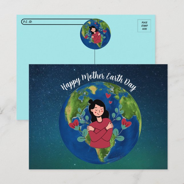 Postal Día de la Madre Tierra, 22 de abril (Anverso / Reverso)