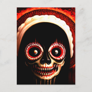 Postal Día de la mujer colorida muerta