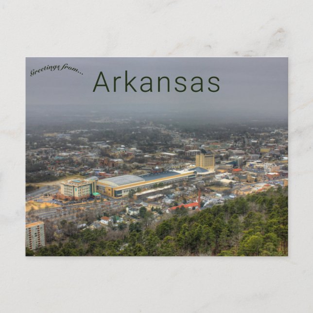 Postal Día de la niebla en aguas termales de Arkansas (Anverso)