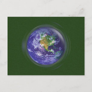 Postal Día de la Tierra del Globo 3D