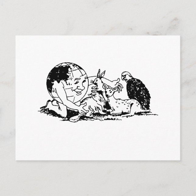 Postal DÍA DE LA TIERRA - Proteger la vida silvestre (Anverso)