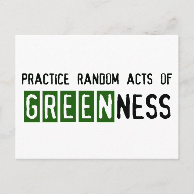 Postal Día de la Tierra - Sea verde (Anverso)