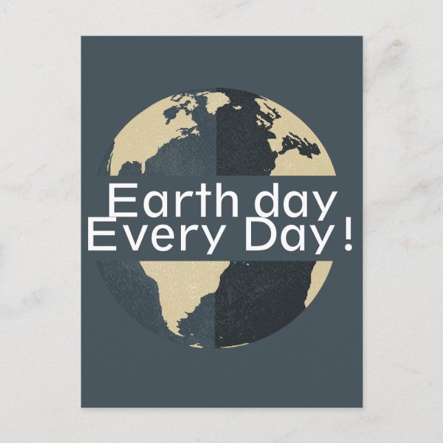 Postal Día de la Tierra todos los días, ve verde, salva n (Anverso)
