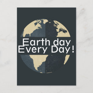 Postal Día de la Tierra todos los días, ve verde, salva n