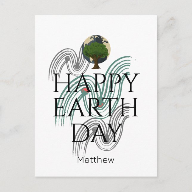 Postal Día de la Tierra todos los días, ve verde, salva n (Anverso)