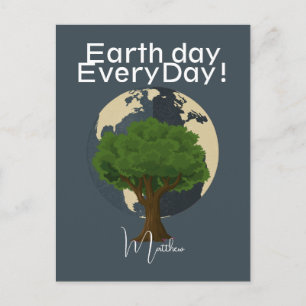 Postal día de la tierra todos los días, ve verde, Salva N