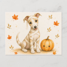 Postal Día de las Brujas de la Momia Whippet