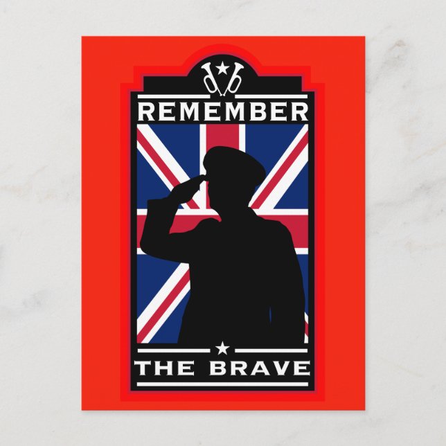 Postal Día de las Fuerzas Armadas Británicas (Anverso)