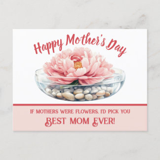 Postal Día de las madres de los peones rosados