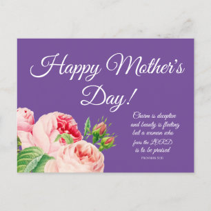 Postal Día de las madres florales
