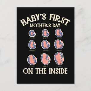 Postal Día de las Madres Mamá Bebé Lindo Embarazo Evoluci
