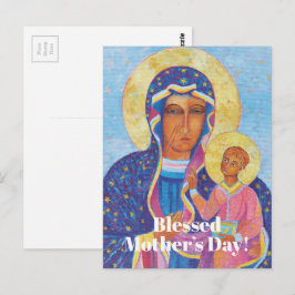 Postal Día de las Madres Religiosas Cristianas Bendita Ma