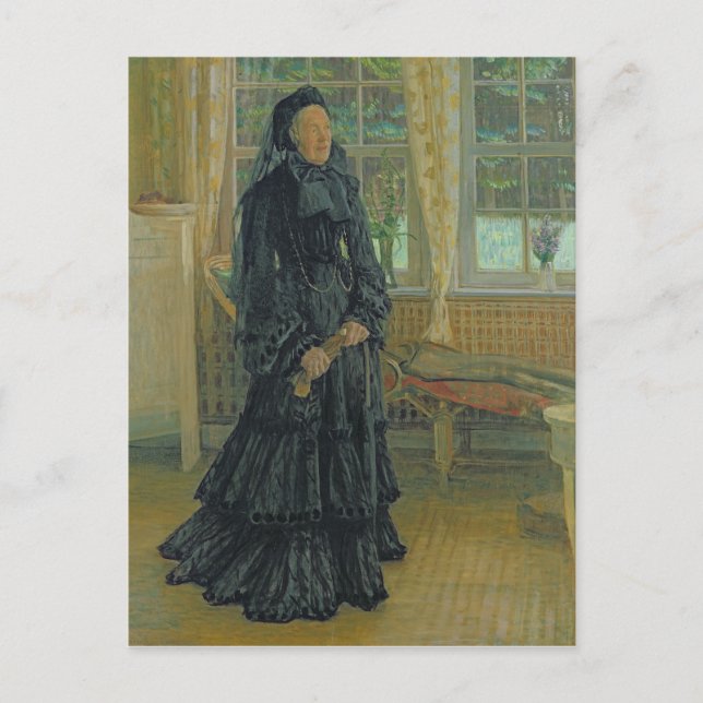 Postal Día de Lluvia de Marie Zacharias, 1904 (Anverso)