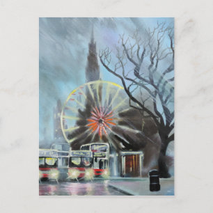 Postal Día de lluvia en Edimburgo