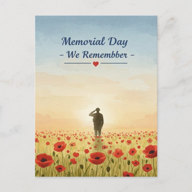 Postal  "Día de los Caídos – Recordamos." (Anverso)
