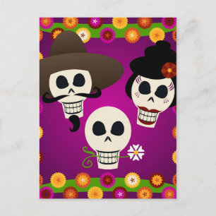 Postal Día De Los Cránulos Muertos