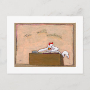 Postal Día de los Impuestos - Contables números de pollo 