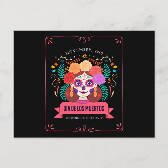 Postal Día de los muertos (Anverso)