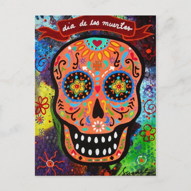 POSTAL DIA DE LOS MUERTOS CALAVERA (Anverso)