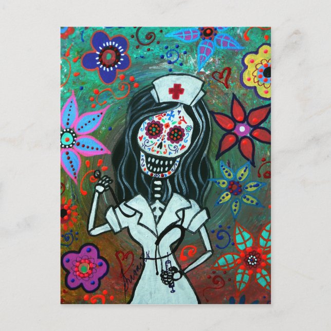 POSTAL DIA DE LOS MUERTOS NURSE (Anverso)
