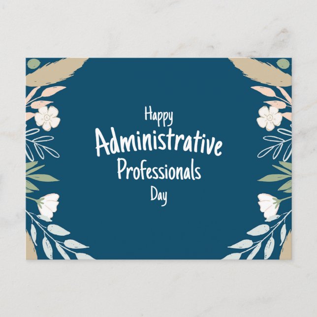 Postal Día de los Profesionales Administrativos (Anverso)